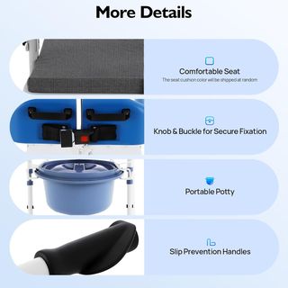 Silla de transferencia y baño con ruedas