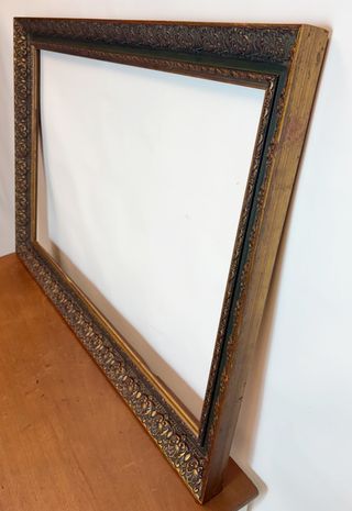 Marco Madera Verde Dorado