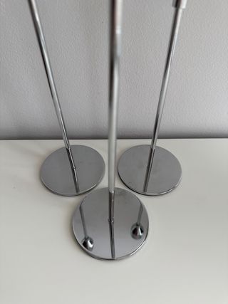 Conjunto 3 Candelabros Cromados Modernos