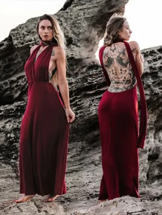 Vestido Infinito Burdeos Talla Única