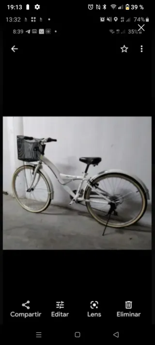 Bicicleta de paseo con cesta