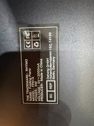 Rhymo FP61A Teclado Piano Plegable 61 Teclas