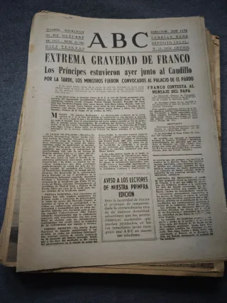 9 Periódicos Históricos  Marcha Verde/ Franco .