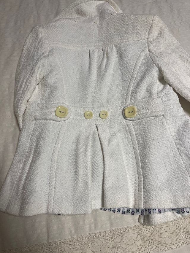 Chaqueta blanca mujer de algodón