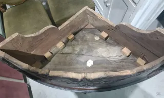 Ménsulas caoba pareja rinconera repisa antigua