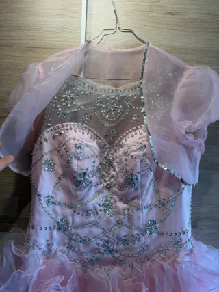 Vestido 15 Años Rosa Hecho por modista