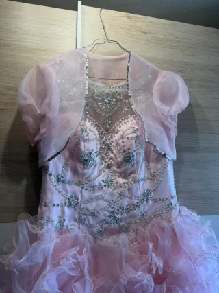 Vestido 15 Años Rosa Hecho por modista