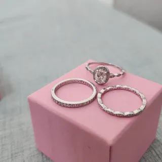 Anillo Plata Moissanita Ovalado