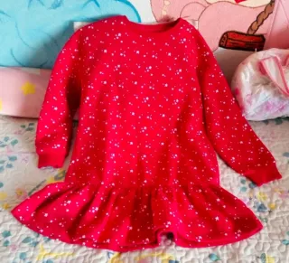 Vestido invierno niña estrellas