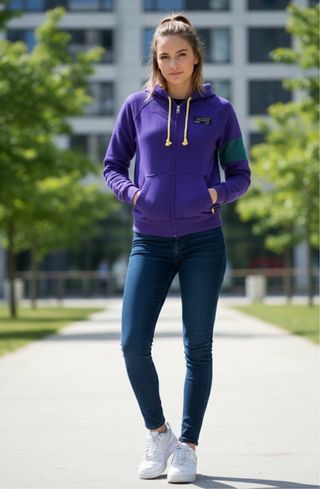 Sudadera Nike Mujer Morada y Verde