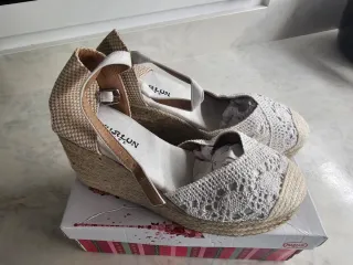 Cuñas Verano Talla 39 Blancas