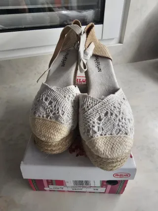 Cuñas Verano Talla 39 Blancas