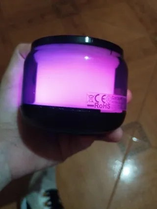 Altavoz Bluetooth Negro con Luces LED