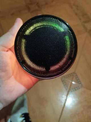 Altavoz Bluetooth Negro con Luces LED
