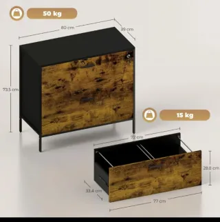 Cajonera de oficina madera