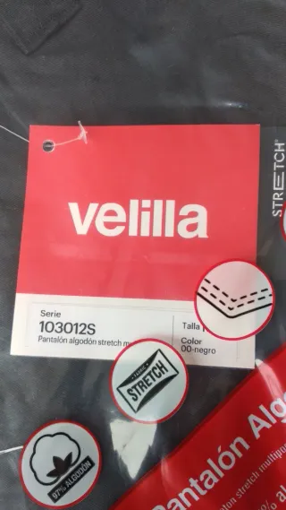 2 Pantalones Velilla Trabajo Talla M Negros