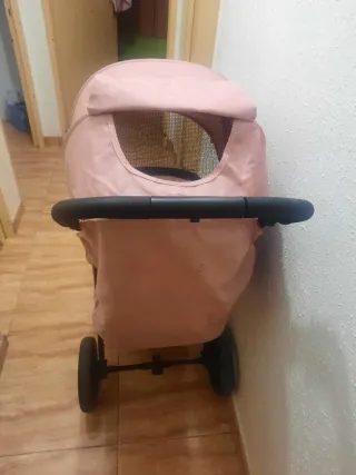 Carro de bebé rosa y negro Y regalo bolso de carro