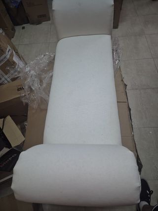 Taburete Pie de Cama Banqueta con Brazos Tapizada