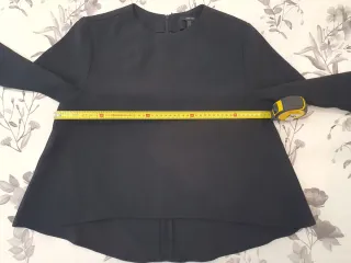 Top camisa negra manga acampanada Talla M