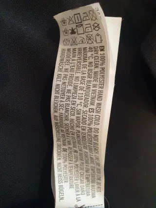 Top camisa negra manga acampanada Talla M