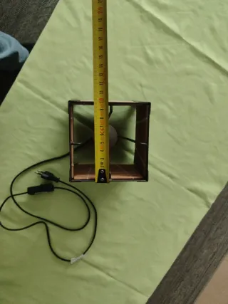 Lámpara de mesa bambú y madera