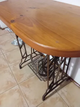 Mesa Máquina Coser Wertheim Madera Metal
