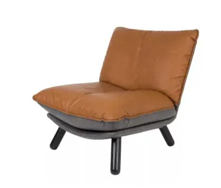 Sillón de cuero marrón