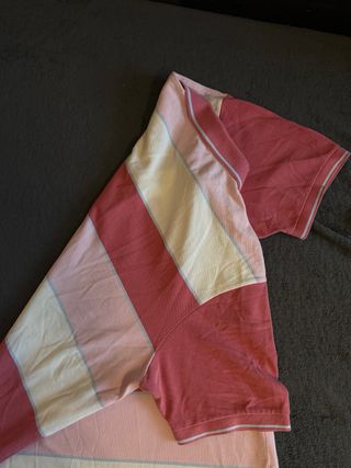 Polo Lacoste Rayas Rosas Talla XL