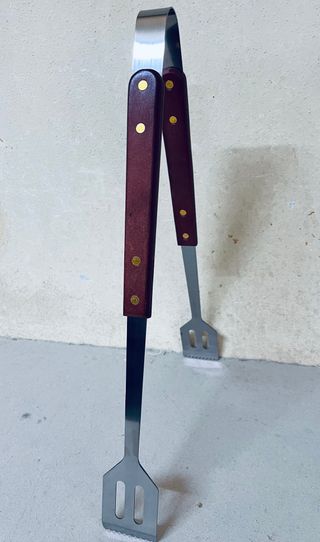 Pinza per BBQ in acciaio e legno