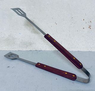 Pinza per BBQ in acciaio e legno