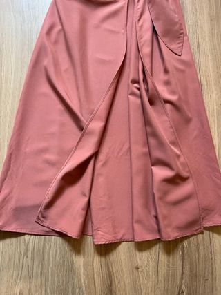 Vestido largo Mango rosa talla XS