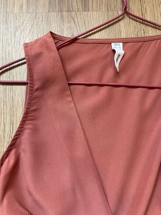 Vestido largo Mango rosa talla XS