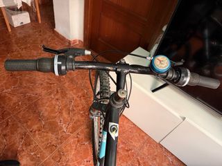 Bicicleta negra y azul