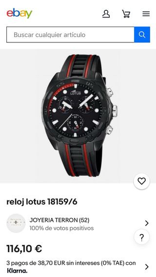 Reloj Lotus 18159 mark Márquez Negro y Rojo