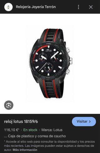 Reloj Lotus 18159 mark Márquez Negro y Rojo