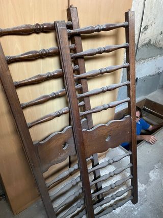 Regalo cama infantil antigua madera para restaurar