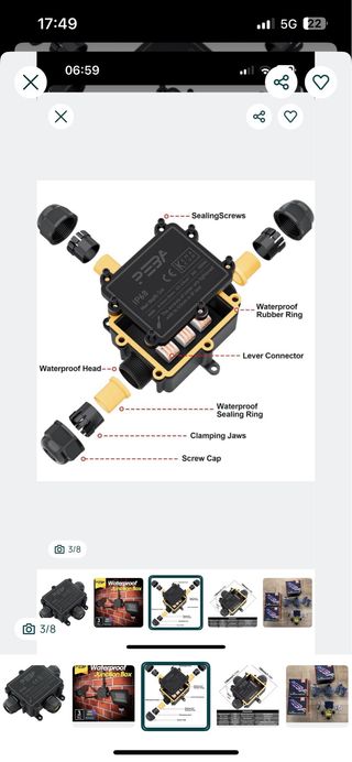 Pack 4 Caixas Conexão Impermeável Luminárias