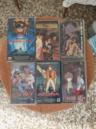 LOTE 6 VHS MANGA ANIME OVA
