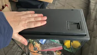 Acuario agua fría con filtro, accesorios, adornos.