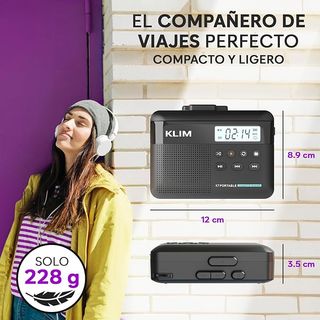 Reproductor Cassette KLIM Portátil Convertidor SD