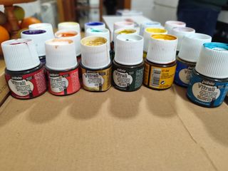 19 Botes Pintura Pebeo Vitrail