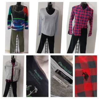 Set donna L verde multicolore