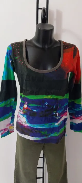 Set donna L verde multicolore