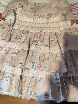 Vestido infantil floral con volantes (miranda)