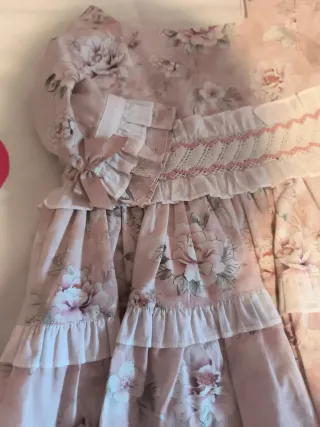 Vestido infantil floral con volantes (miranda)