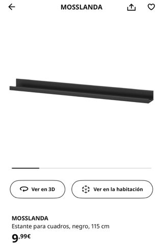 Estantería MOSSLANDA Negra 55 cm y otra de 115 cm