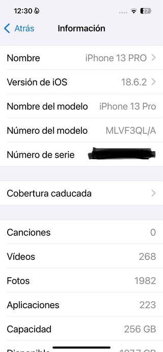 iPhone 13 Pro 256 GB Blanco