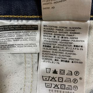 Levi's Jeans 522 W32 L32 Blu Affusolati Tapered