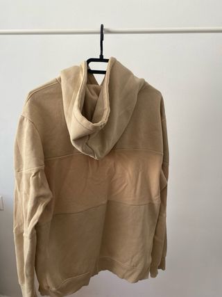 Sudadera beige hombre con capucha