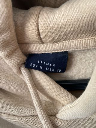 Sudadera beige hombre con capucha